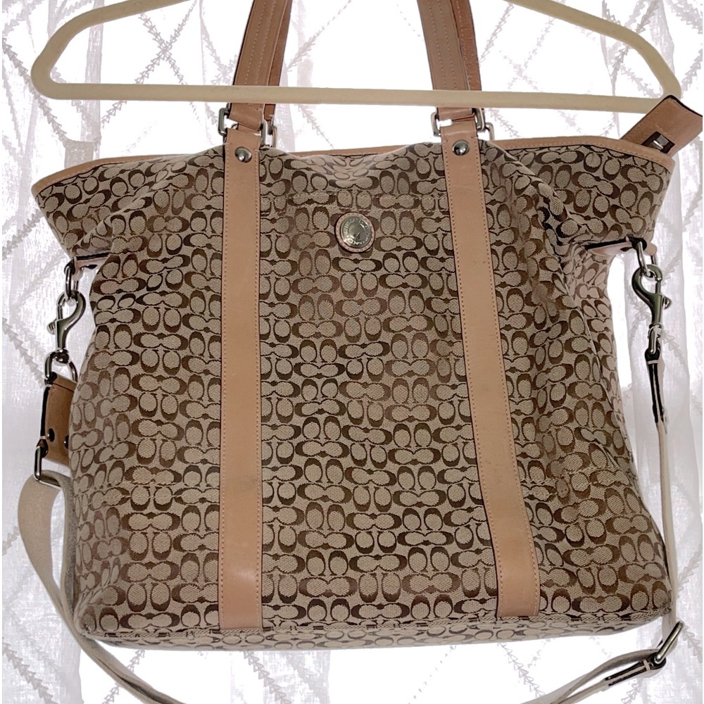 Large Coach canvas, tote bag.